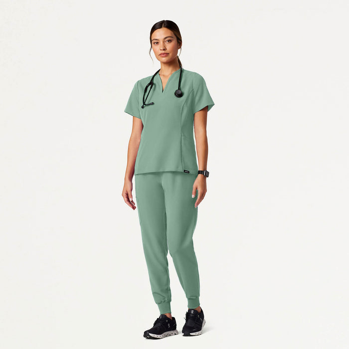 JAANUU Silex Knit - Waist Scrub Jogger Sage - Get Scrubbed