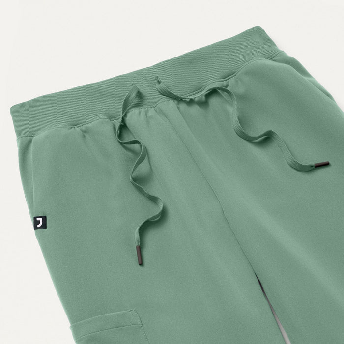 JAANUU Silex Knit - Waist Scrub Jogger Sage - Get Scrubbed