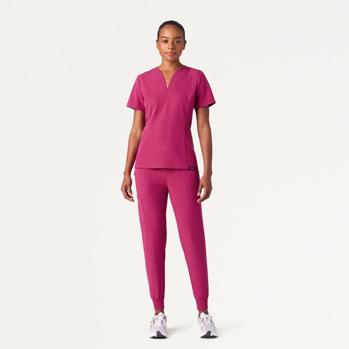 JAANUU Silex Knit-Waist Scrub Jogger Wild Berry - Get Scrubbed
