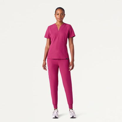 JAANUU Silex Knit-Waist Scrub Jogger Wild Berry - Get Scrubbed