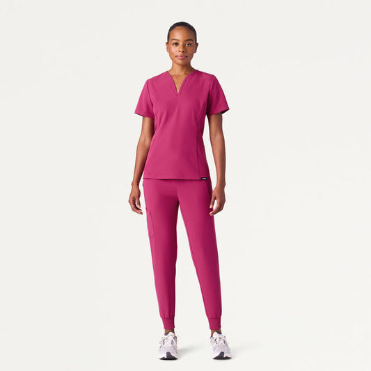 JAANUU Silex Knit-Waist Scrub Jogger Wild Berry - Get Scrubbed