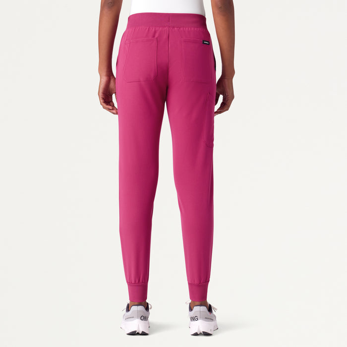 JAANUU Silex Knit-Waist Scrub Jogger Wild Berry - Get Scrubbed