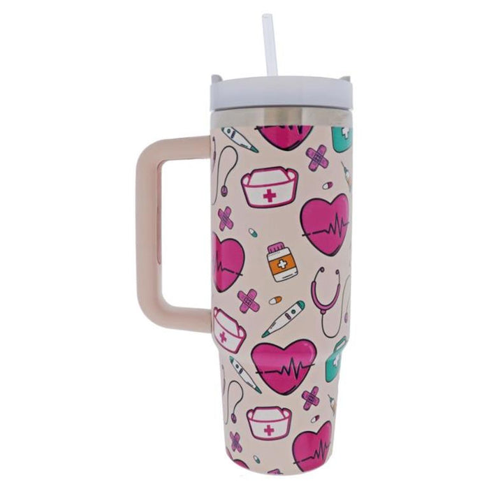 Jane Marie- 30 Oz. Tumbler With Straw and Handle
