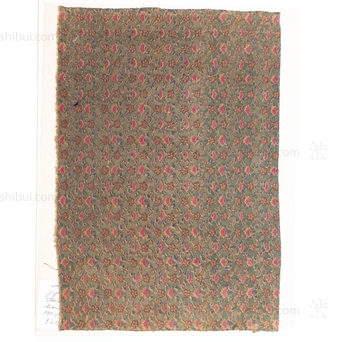 Japanese Meiji Wazasaras Chintz Textile Fragment