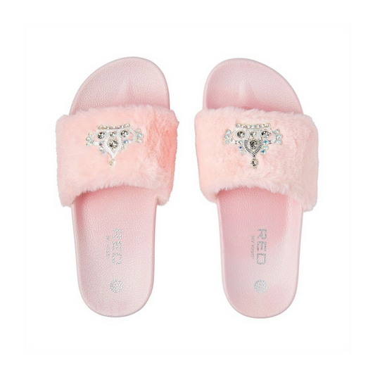 Jewel Fur Slipper #FW33 [Pink] Small