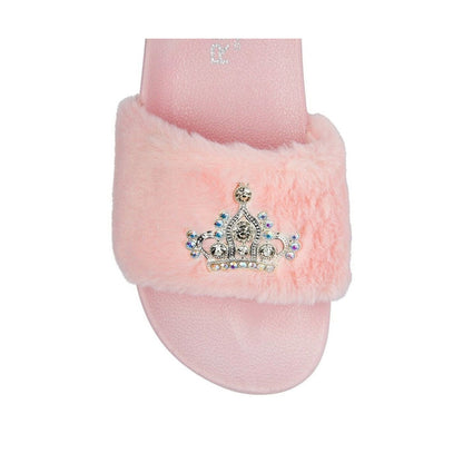 Jewel Fur Slipper #FW33 [Pink] Small
