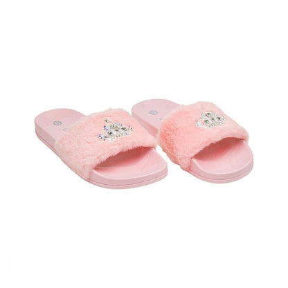 Jewel Fur Slipper #FW33 [Pink] Small