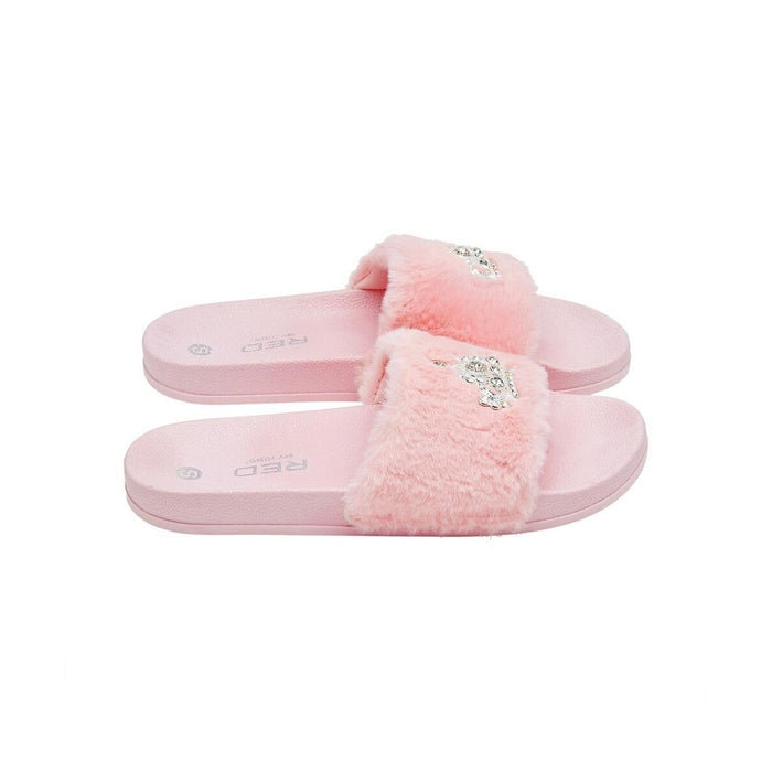 Jewel Fur Slipper #FW33 [Pink] Small