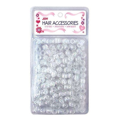 Joy Round Hair Beads Large, 240 Count, Clear