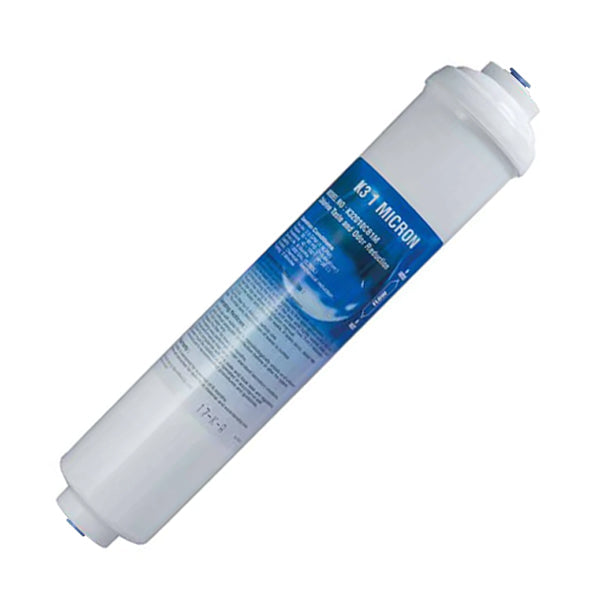 Cool Coolers Water Filter Cold Water K3 10" Inline 1 Micron Carbon Block 1/4" Push Fit