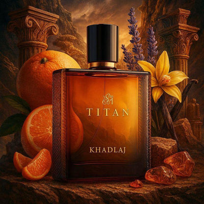 Khadlaj | Titan | Eau De Parfum | 100 ML | Unisex Fragrance | Mandarin - Lavender & Vanilla Notes