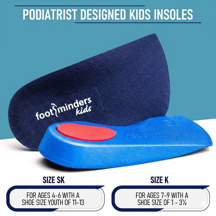 Kids Orthotic Insoles for Arch Support and Growing Feet - Footminders KIDS
