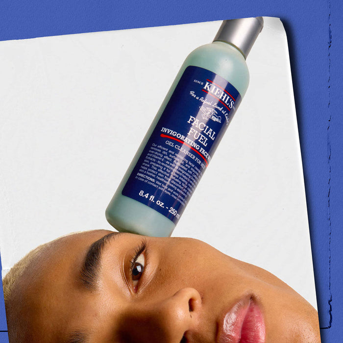 Kiehl's Facial Fuel Energizing Face Wash Gel Cleanser For Men With Orange & Lemon Extracts