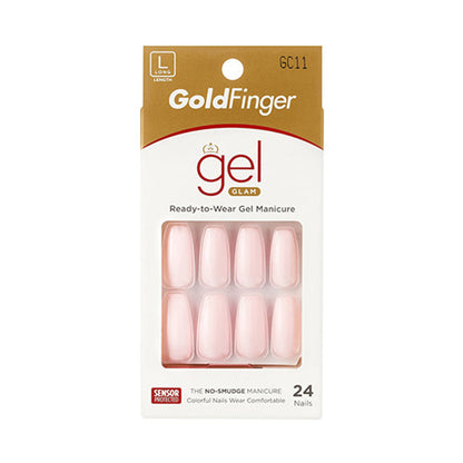 IVY BEAUTY by KISS pale pink press on nails gel glam ready to wear 24 pack long length manicure
