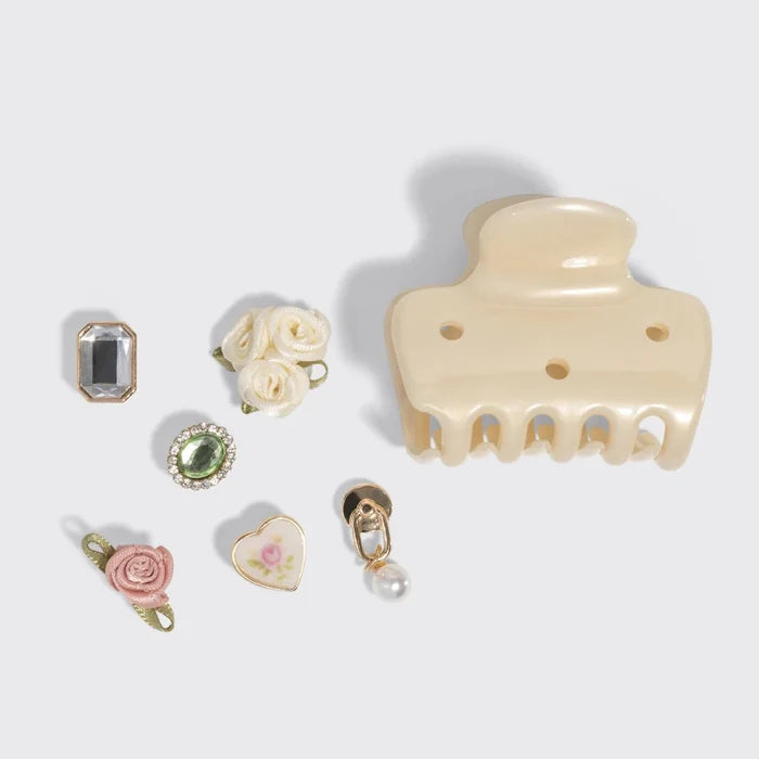 Kitschpop™️ Cloud Clip Vintage - Pearlized Cream 7 pcs Set