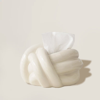 Knot Ceramic Tissues Box Holder