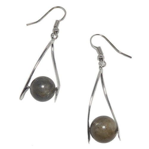 Labradorite Earrings Swing of Faith Full Moon Gems