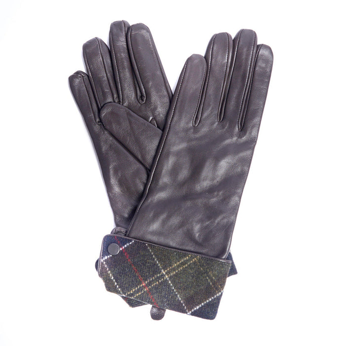 LADY JANE LEATHER GLOVES CHOC GREEN