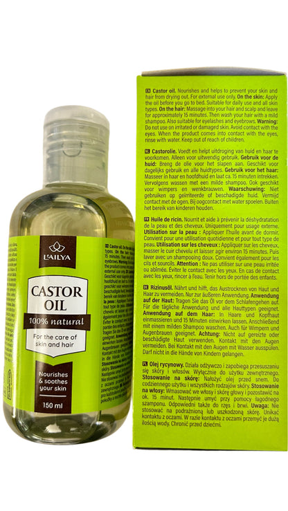 L'ailya Castor Oil Hair  and Skin Care Oil 100% Natural 150 ml