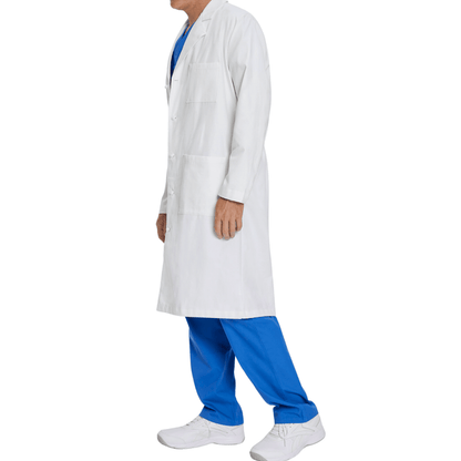 LANDAU Men's 3-Pocket Full-Length White Lab Coat - 3138 - Fine Scrubs