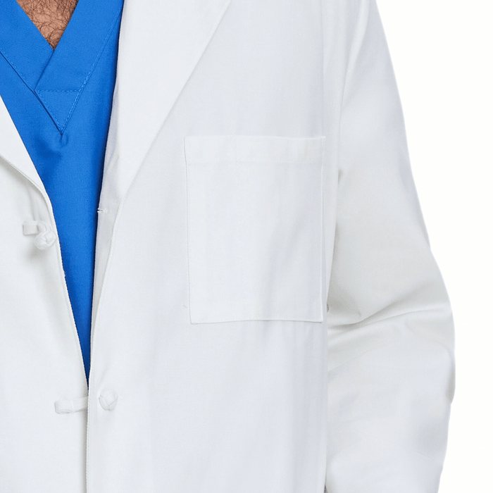 LANDAU Men's 3-Pocket Full-Length White Lab Coat - 3138 - Fine Scrubs