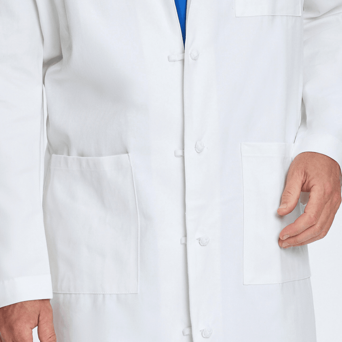 LANDAU Men's 3-Pocket Full-Length White Lab Coat - 3138 - Fine Scrubs