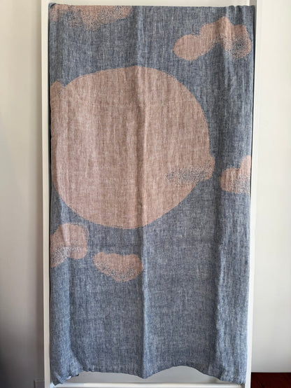 Lapuan Hietsu Towel-Blue/Cinnamon 95x180cm