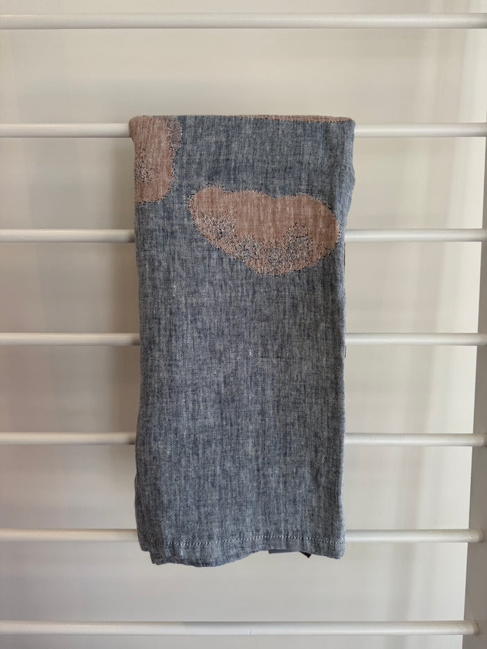 Lapuan Hietsu Towel-Blue/Cinnamon 95x180cm