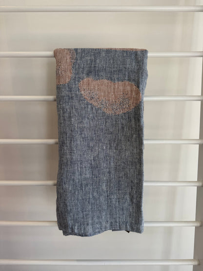 Lapuan Hietsu Towel-Blue/Cinnamon 95x180cm