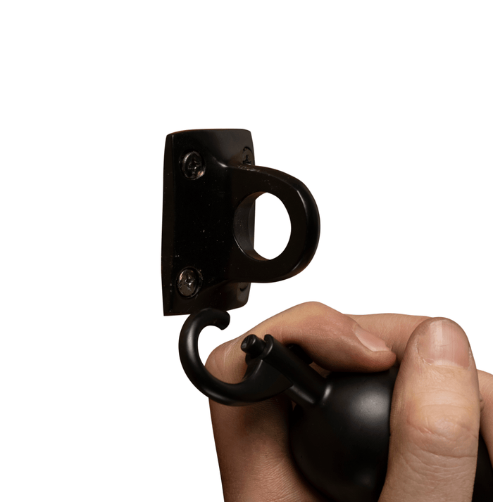 Large Loop (Dual Rope) Wall Plate Receiver for Hanging Ropes - Montour Line - Crowd Control Warehouse