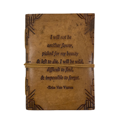 Leather Journal - Not Another Flower