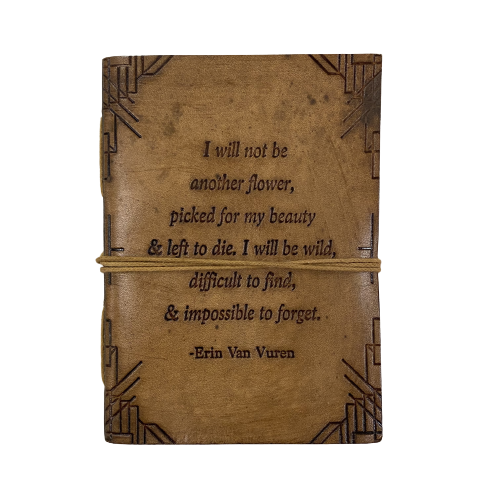 Leather Journal - Not Another Flower