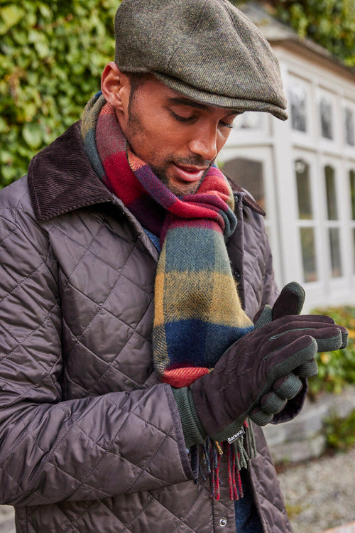 Leather Utility Gloves Brown/olive