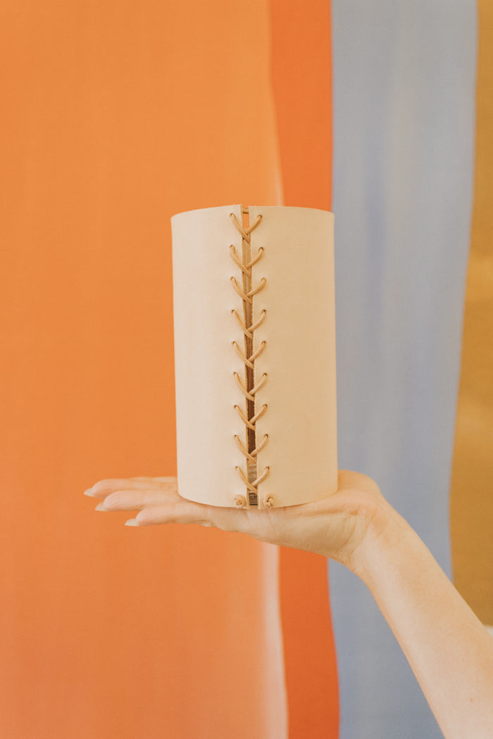 Leather Vase