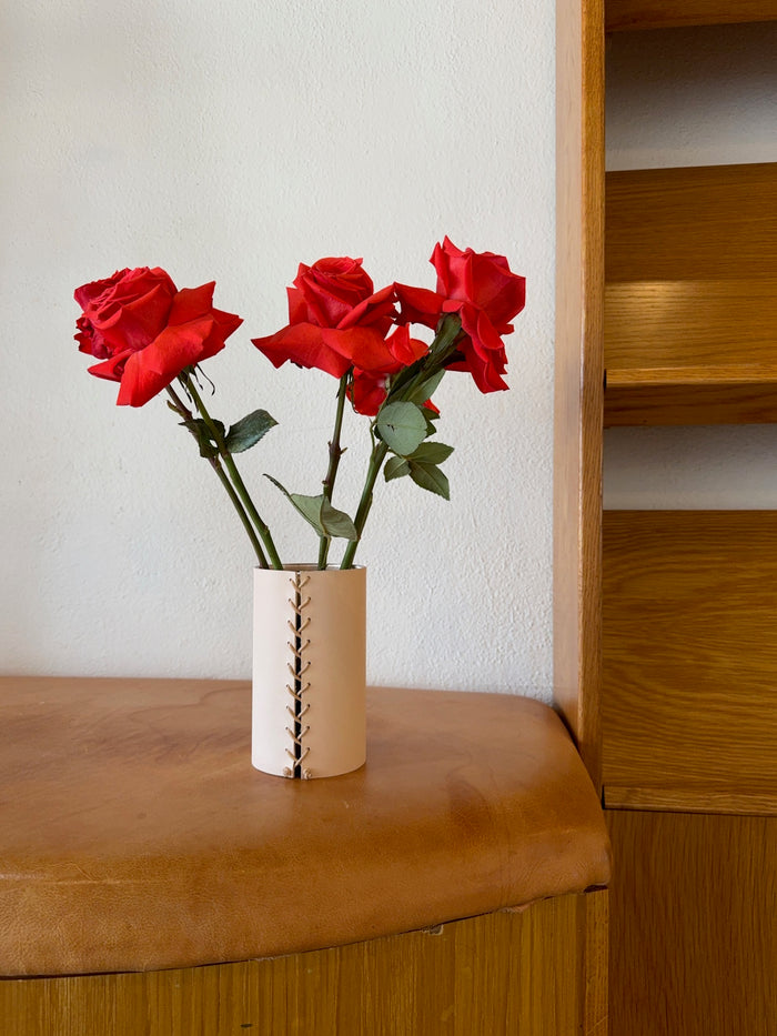 Leather Vase