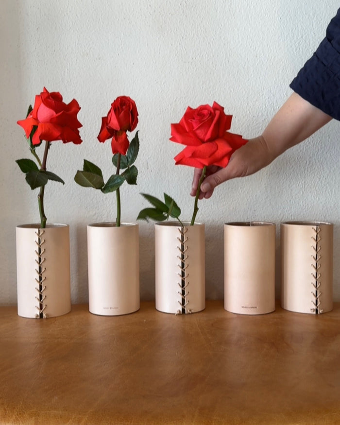 Leather Vase