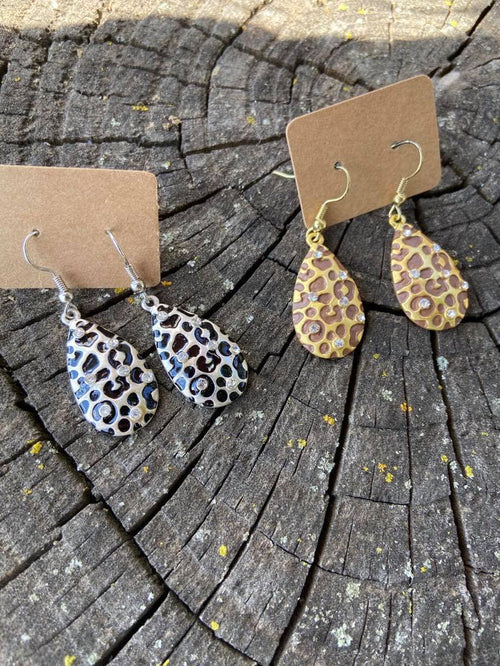 Leopard Dangle Earrings