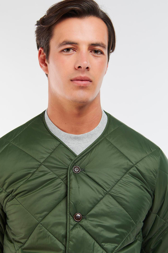 Liddesdale Cardigan Quilted Jacket Sage