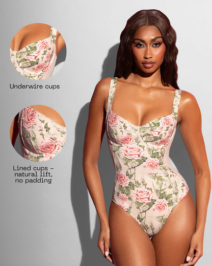 Detail graphic of Lifty - Contour Thorny Rose/Oat highlighting underwire cups