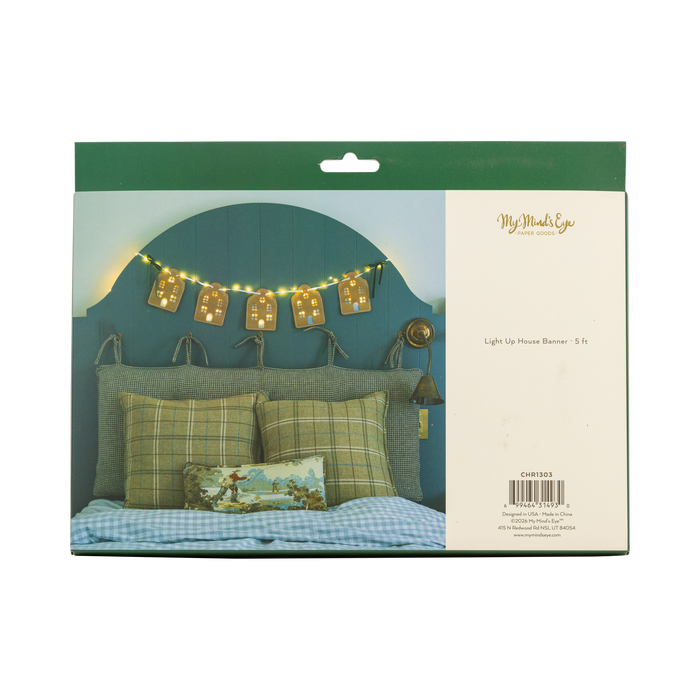 Light Up House Christmas Banner 5ft