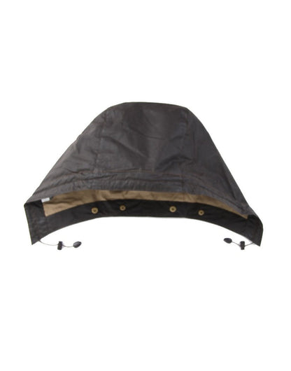 LIGHTWEIGHT WAX HOOD DARK OLIVE