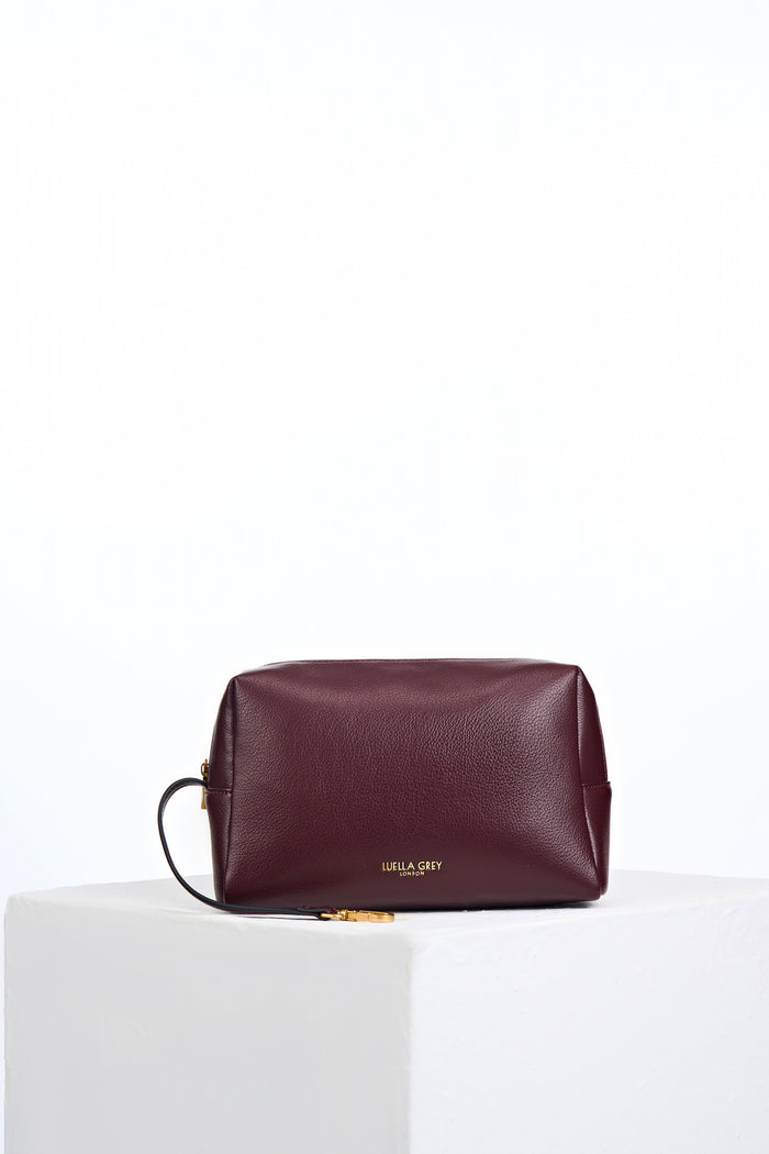 Lillie Black Cherry Whipstitch Tote