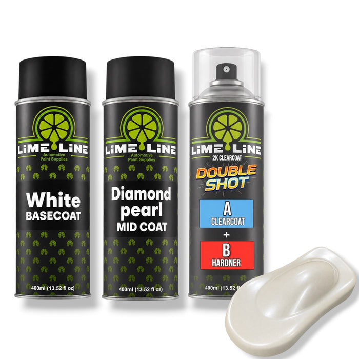 Diamond Pearl Aerosols + 2K Clearcoat / Diamond Pearl White