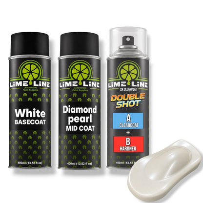Diamond Pearl Aerosols + 2K Clearcoat / Diamond Pearl White
