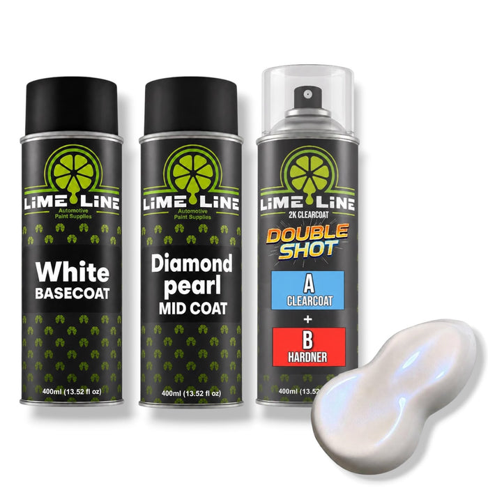 LiME LiNE 3-Step Automotive Aerosol Diamond Pearl Paint Kit
