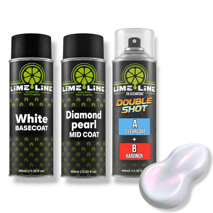 LiME LiNE 3-Step Automotive Aerosol Diamond Pearl Paint Kit