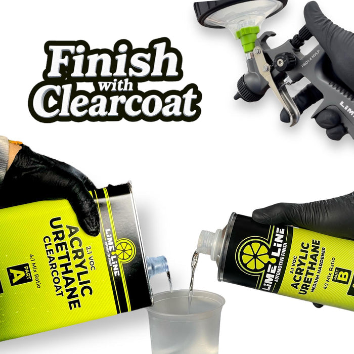 LiME LiNE Automotive Basecoats, 1k Urethane Base Coat Color White Basecoat - 1 Quart / 1 Gallon