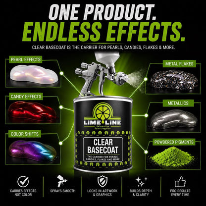 LiME LiNE Clear basecoat, Intercoat binder 1 Quart / 1 Gallon