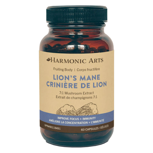 Bottle of Harmonic Arts Lion's Mane 60 Capsules