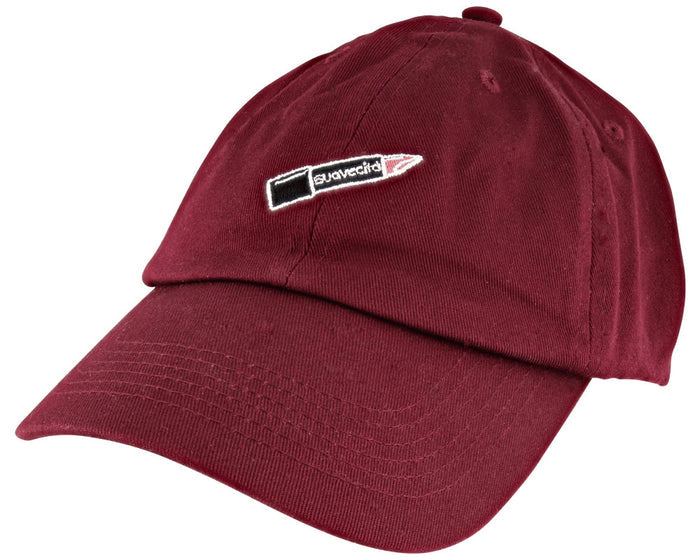 Women's Burgundy Hat With Cita Lipstick Patch - Angled